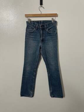 Vintage Levi's 517-0217 Orange Tab Slim Fit Bootcut Jeans Made in USA W25 L27